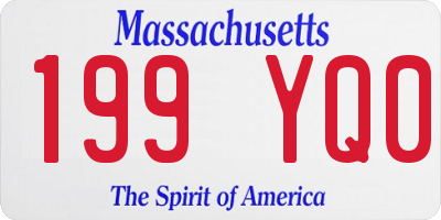 MA license plate 199YQ0