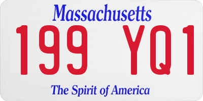 MA license plate 199YQ1