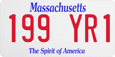 MA license plate 199YR1