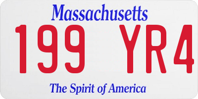 MA license plate 199YR4
