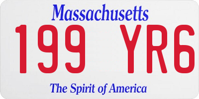 MA license plate 199YR6