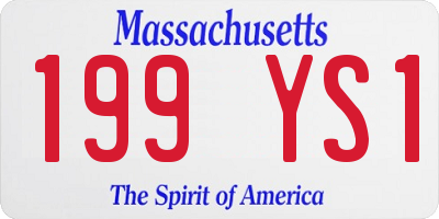 MA license plate 199YS1