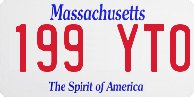 MA license plate 199YT0