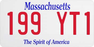 MA license plate 199YT1