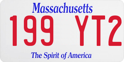 MA license plate 199YT2