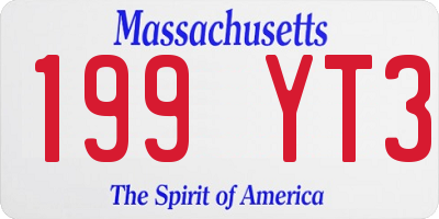 MA license plate 199YT3