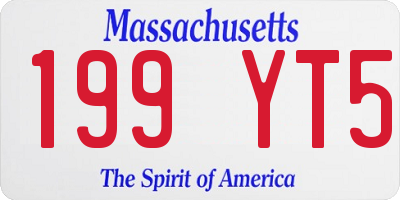 MA license plate 199YT5