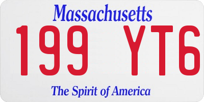 MA license plate 199YT6