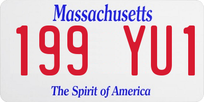 MA license plate 199YU1