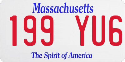 MA license plate 199YU6