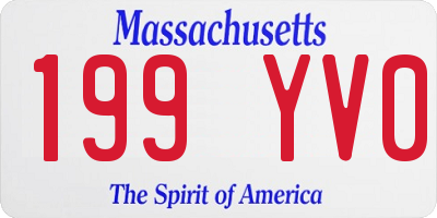 MA license plate 199YV0