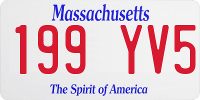 MA license plate 199YV5