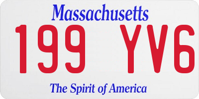 MA license plate 199YV6