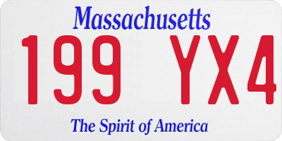 MA license plate 199YX4