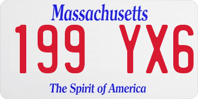 MA license plate 199YX6
