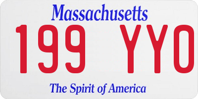 MA license plate 199YY0