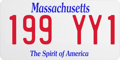 MA license plate 199YY1