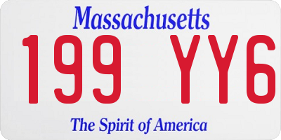 MA license plate 199YY6