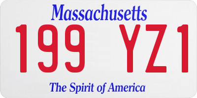 MA license plate 199YZ1