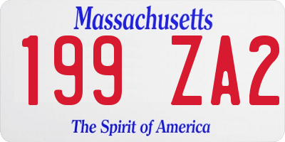 MA license plate 199ZA2
