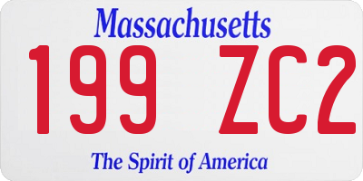 MA license plate 199ZC2