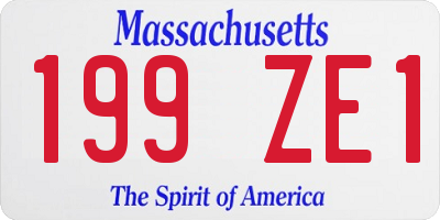 MA license plate 199ZE1