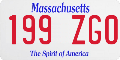 MA license plate 199ZG0