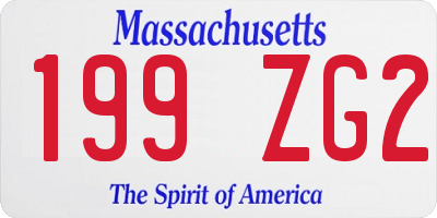 MA license plate 199ZG2