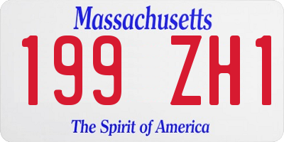 MA license plate 199ZH1