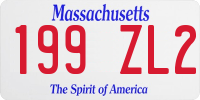 MA license plate 199ZL2