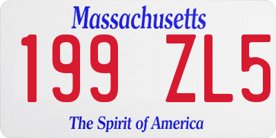 MA license plate 199ZL5