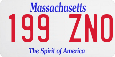 MA license plate 199ZN0