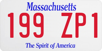 MA license plate 199ZP1