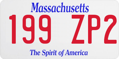 MA license plate 199ZP2