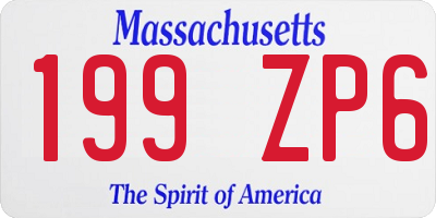 MA license plate 199ZP6