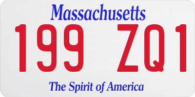 MA license plate 199ZQ1