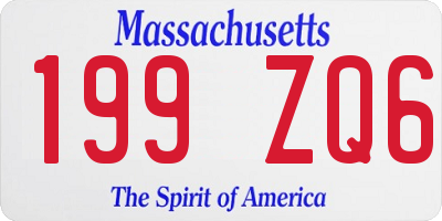 MA license plate 199ZQ6