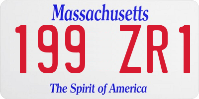MA license plate 199ZR1