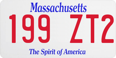 MA license plate 199ZT2