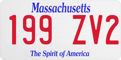 MA license plate 199ZV2