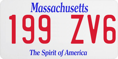MA license plate 199ZV6