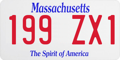 MA license plate 199ZX1