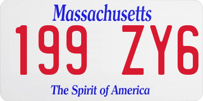 MA license plate 199ZY6