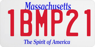 MA license plate 1BMP21