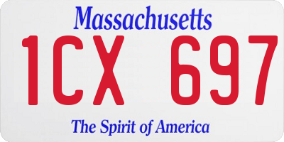MA license plate 1CX697