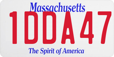 MA license plate 1DDA47