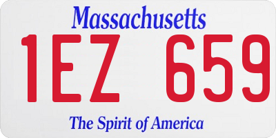 MA license plate 1EZ659