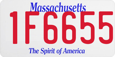 MA license plate 1F6655