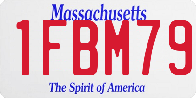 MA license plate 1FBM79