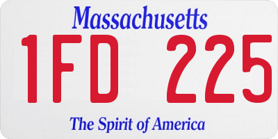 MA license plate 1FD225